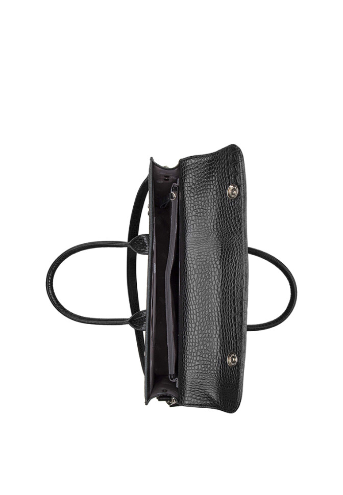 Сумка Esse 78626 ДАРСИ DARK кожа кайман черная Сумка Esse 78626 ДАРСИ DARK кожа кайман черная