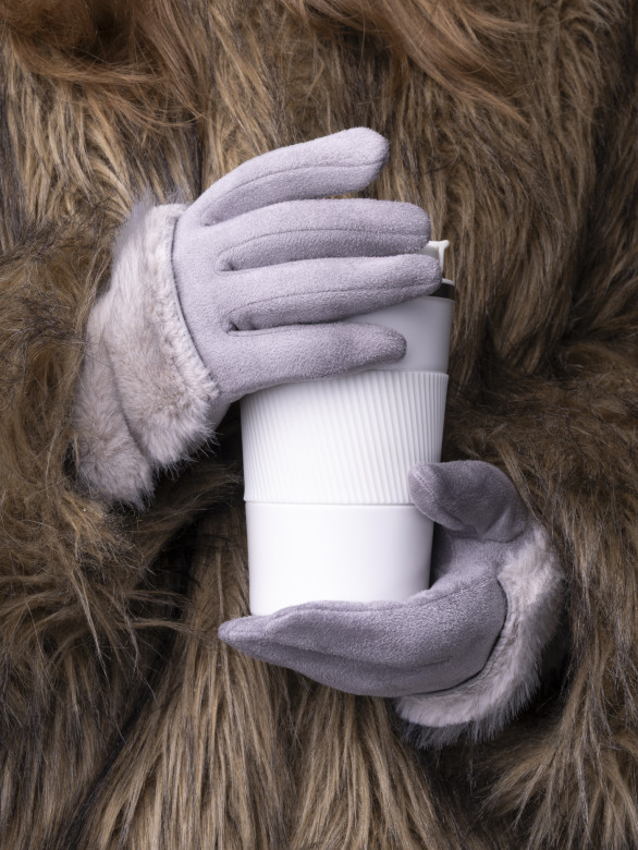 Перчатки женские Юйлин 7749 серые Перчатки женские Юйлин 7749 серые