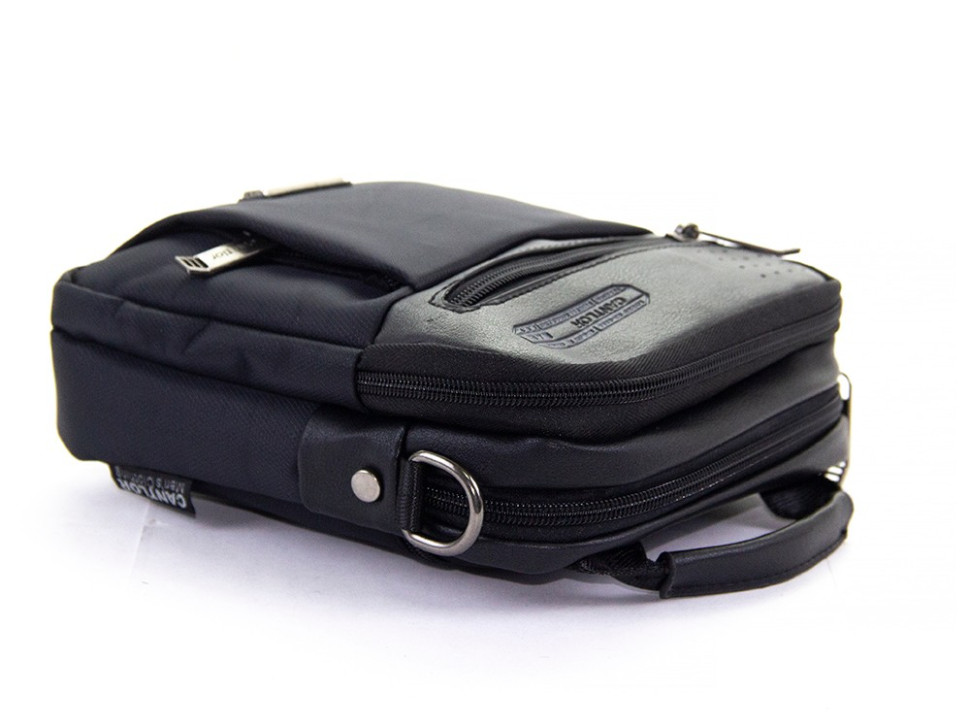 Мужская сумка-планшет из экокожи Cantlor GW103 чёрная