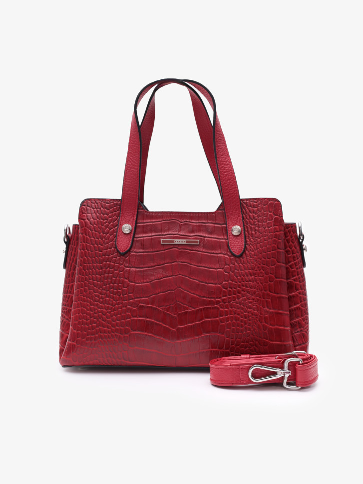Сумка женская Karya 2390 красный крокодил флотер Сумка женская Karya 2390 красный крокодил флотер