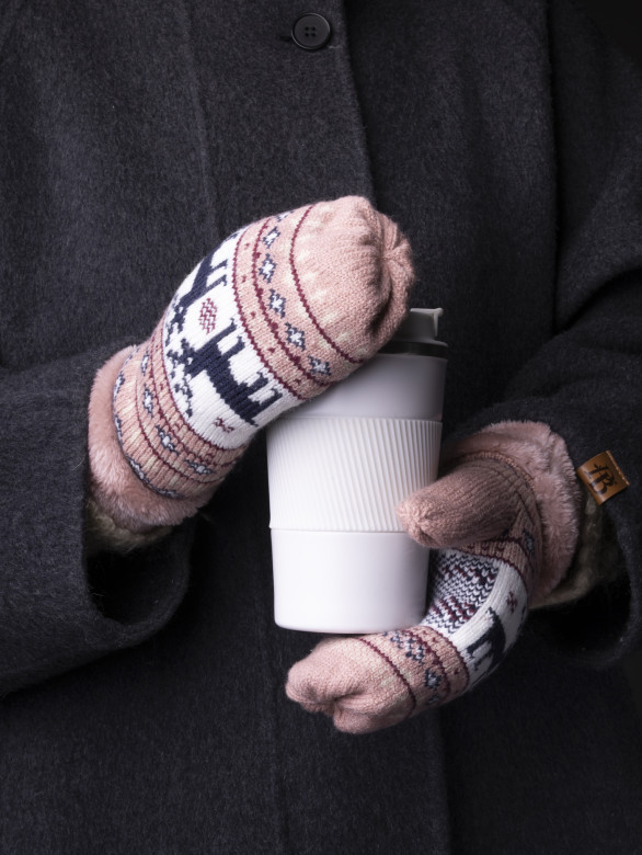 Варежки женские KimLin 260 пудра Варежки женские KimLin 260 пудра