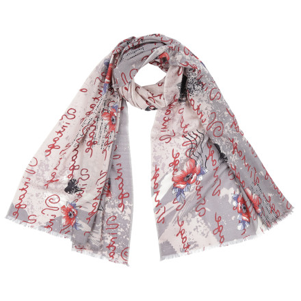 Шарф женский FABRETTI GS1222-3 серый