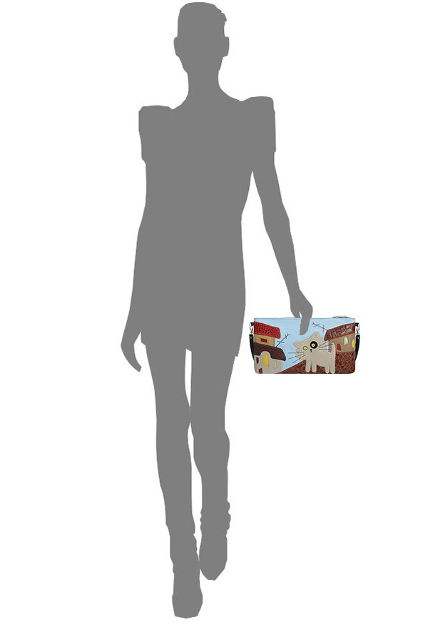 Сумка женская Protege, ДС-251-07, "Кот №5" чёрная Сумка женская Protege, ДС-251-07, "Кот №5" чёрная