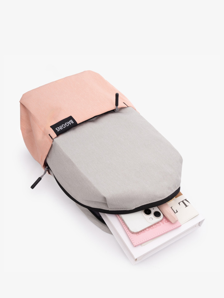 Рюкзак Baggins 621 серый/розовый Рюкзак Baggins 621 серый/розовый