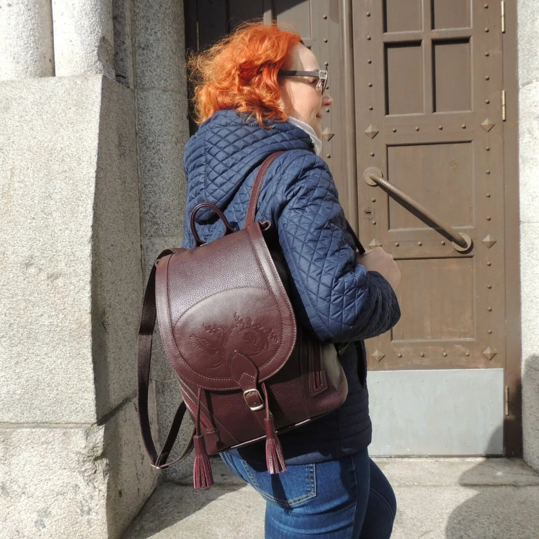 Рюкзак женский Natalia Kalinovskaya, "Лерия" бордо флотер Рюкзак женский Natalia Kalinovskaya, "Лерия" бордо флотер