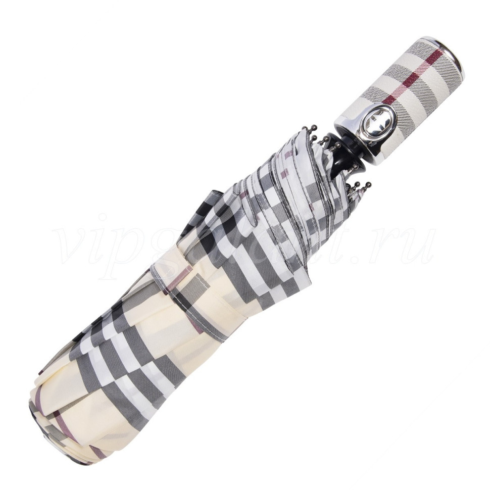 Зонт мужской Diniya 2743 9 спиц, полный автомат, ручка кожа