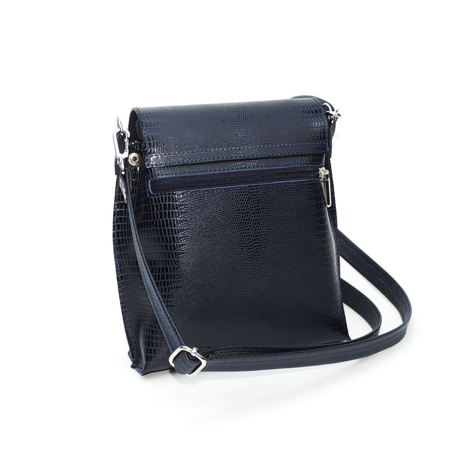 Женская кожаная сумка Natalia Kalinovskaya С86р-961 синяя рептилия