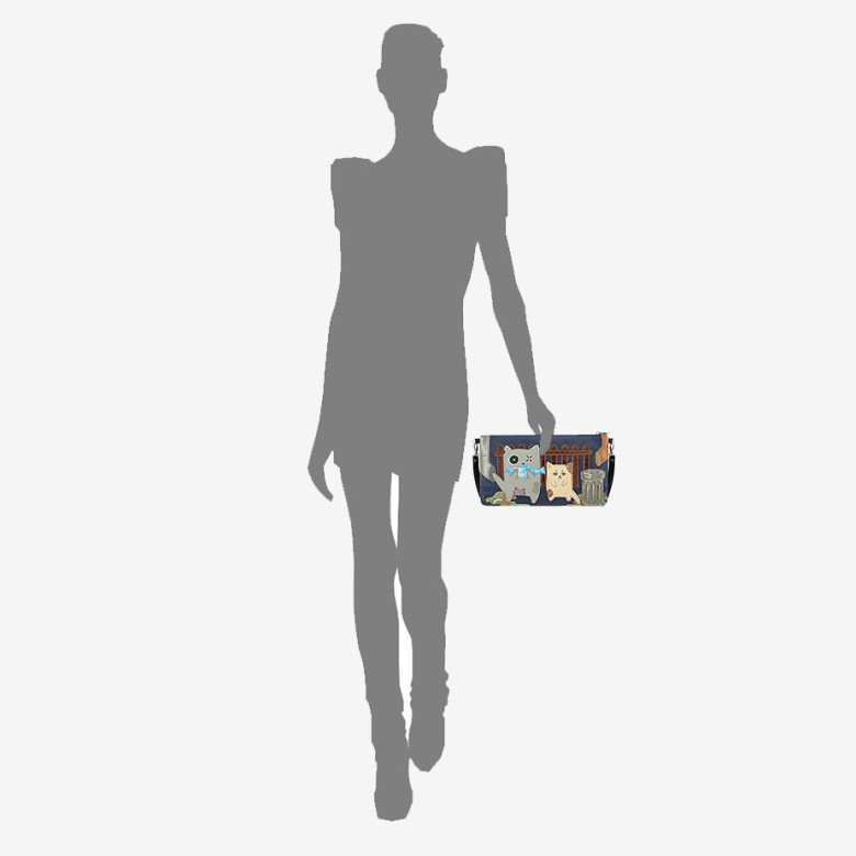 Сумка женская Protege, ДС-251-72 Кот №44 чёрная Сумка женская Protege, ДС-251-72 Кот №44 чёрная