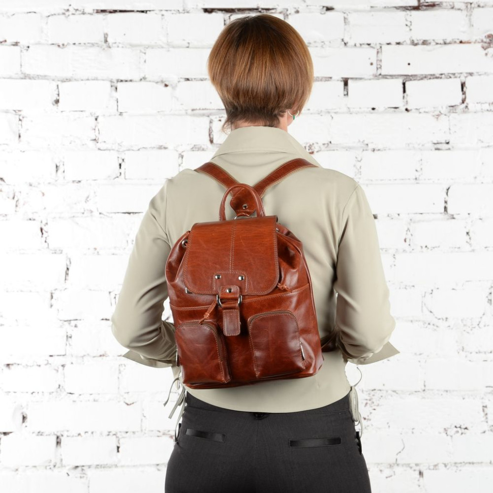 Кожаный рюкзак RHino 16-04 коричневый винтаж Кожаный рюкзак RHino 16-04 коричневый винтаж