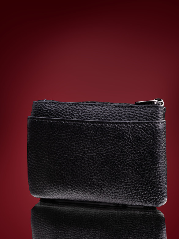 Кошелек для мелочи + ключница A-00141 black Кошелек для мелочи + ключница A-00141 black