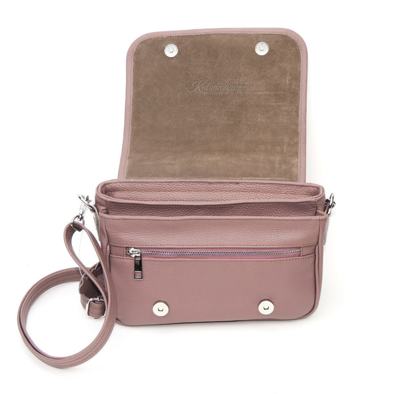 Сумка женская Natalia Kalinovskaya, "София" сирень с тиснением "Растение"