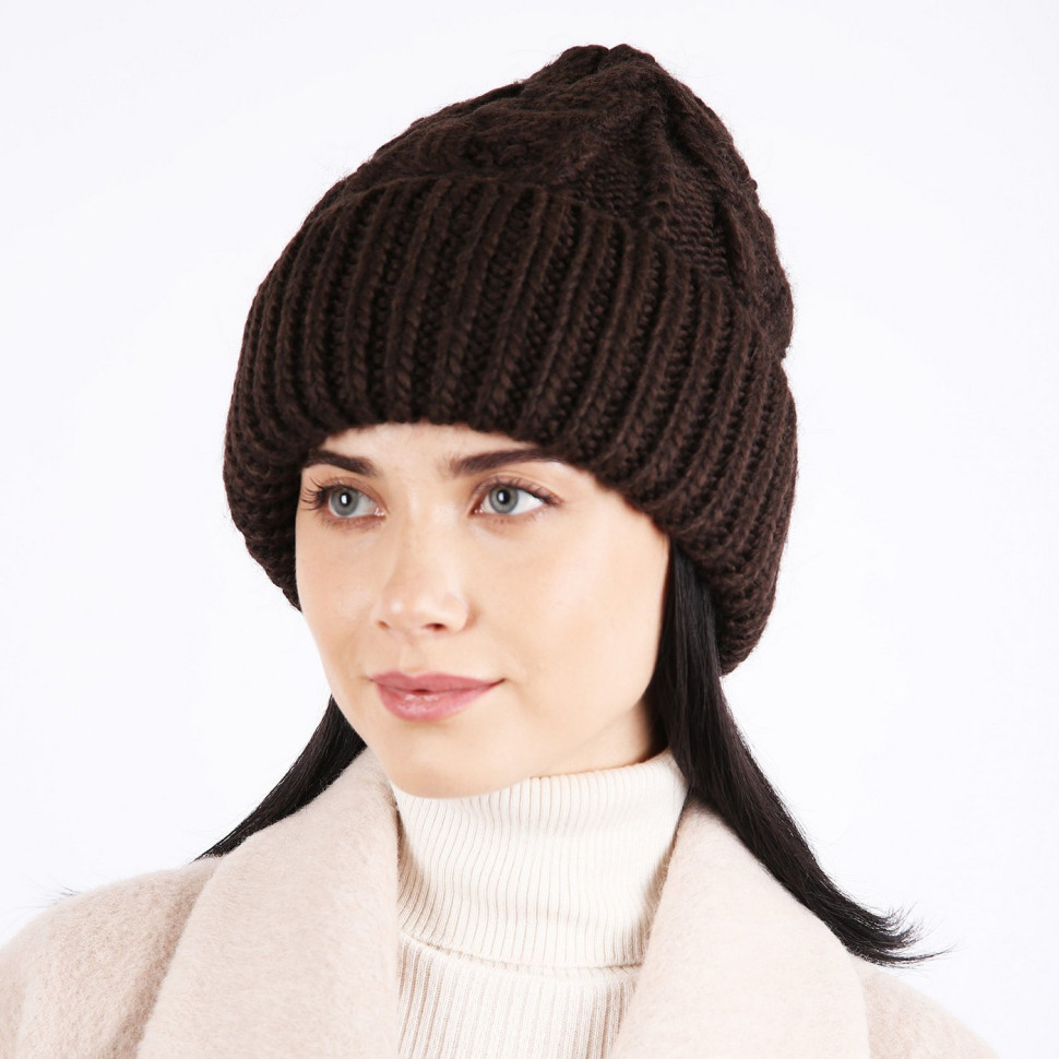 Шапка женская FABRETTI W2127-12 коричневая Шапка женская FABRETTI W2127-12 коричневая