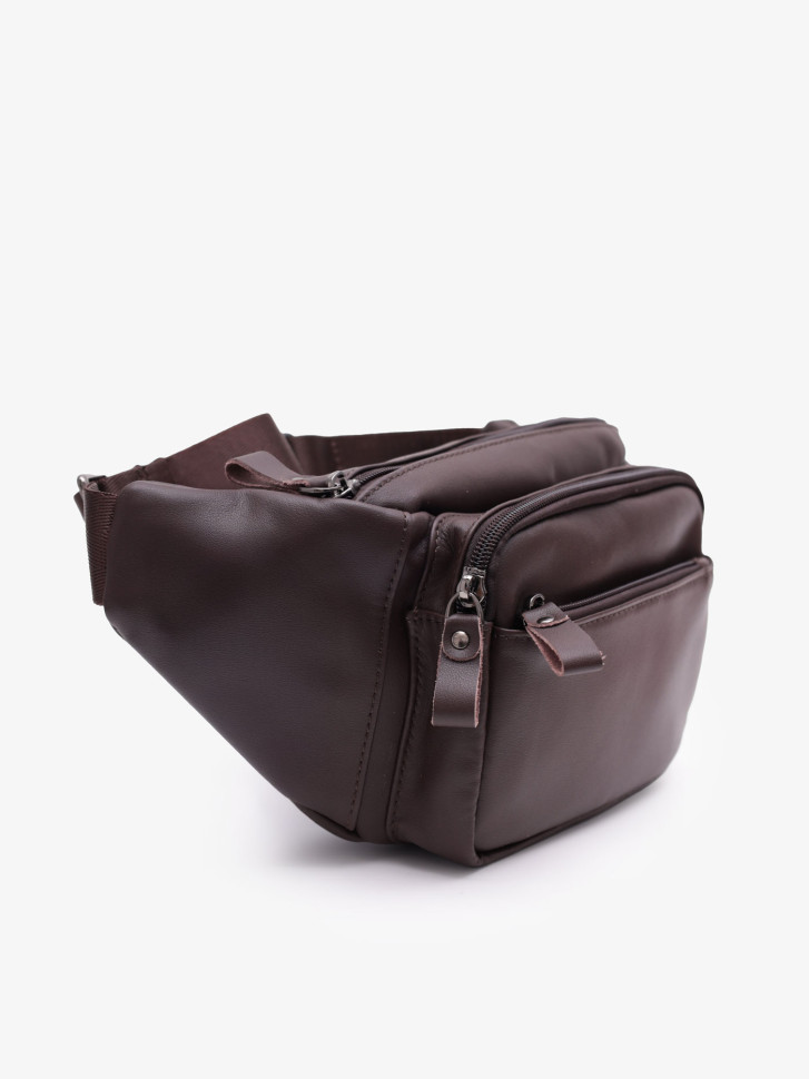 Мужская сумка на пояс ZUOBINLI 0186(9810) коричневая