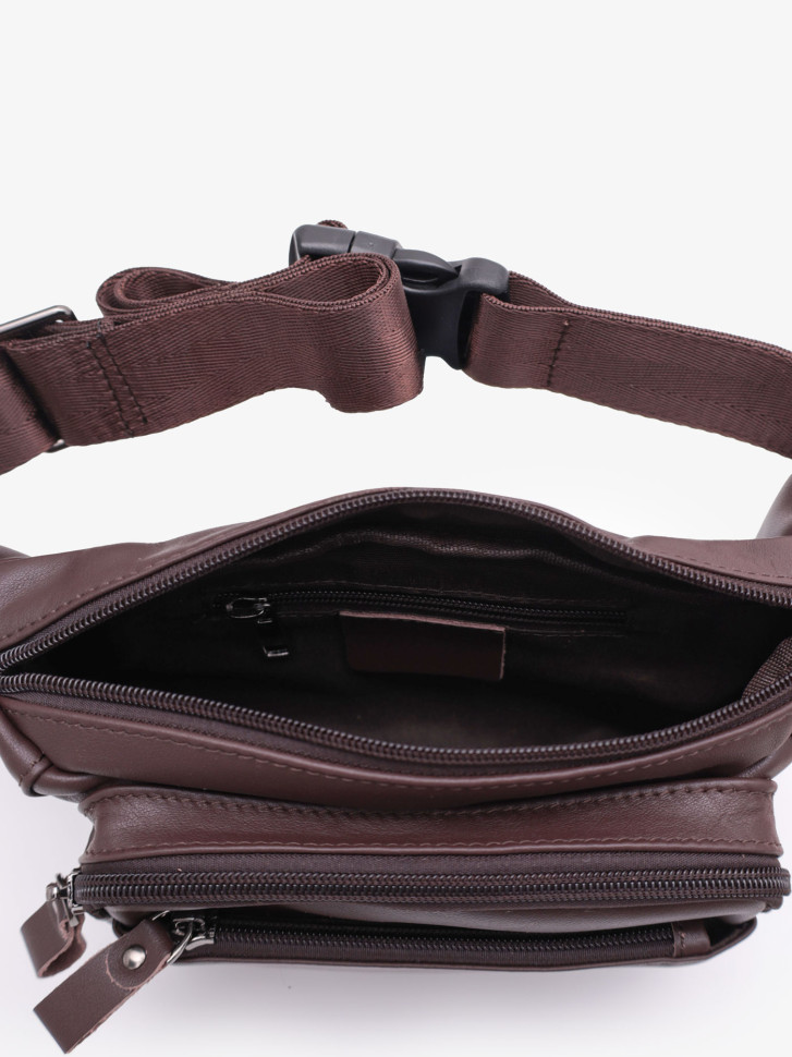 Мужская сумка на пояс ZUOBINLI 0186(9810) коричневая