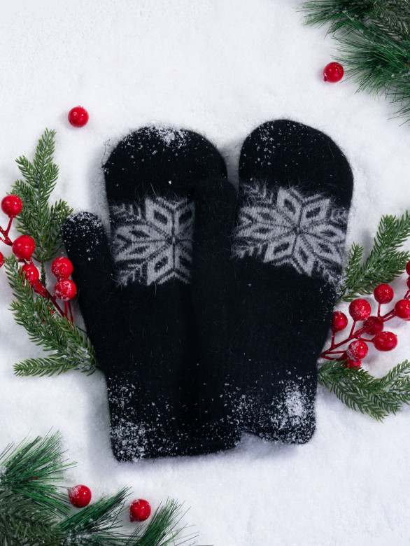 Варежки женские Корона 3046 черные