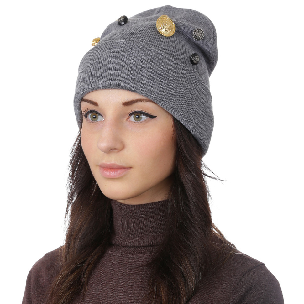 Шапка FABRETTI F2018-27-22 серая Шапка FABRETTI F2018-27-22 серая