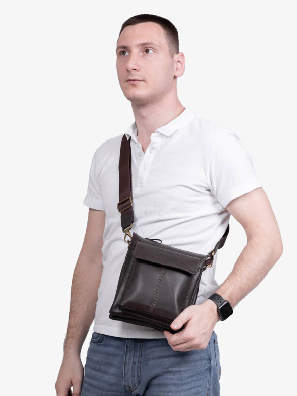 Сумка мужская zн ALEXX ALG0108 коричневая наппа Сумка мужская zн ALEXX ALG0108 коричневая наппа