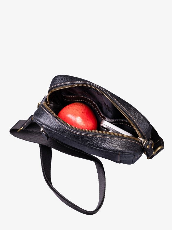 Сумка мужская Baggins 0109 черная фл. Сумка мужская Baggins 0109 черная фл.