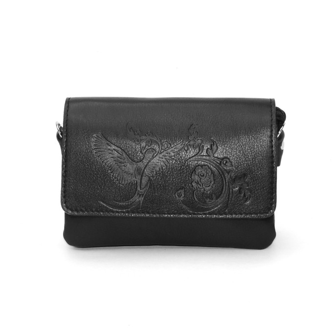 Женская сумочка кошелёк Natalia Kalinovskaya «Агата» Птица черная Женская сумочка кошелёк Natalia Kalinovskaya «Агата» Птица черная
