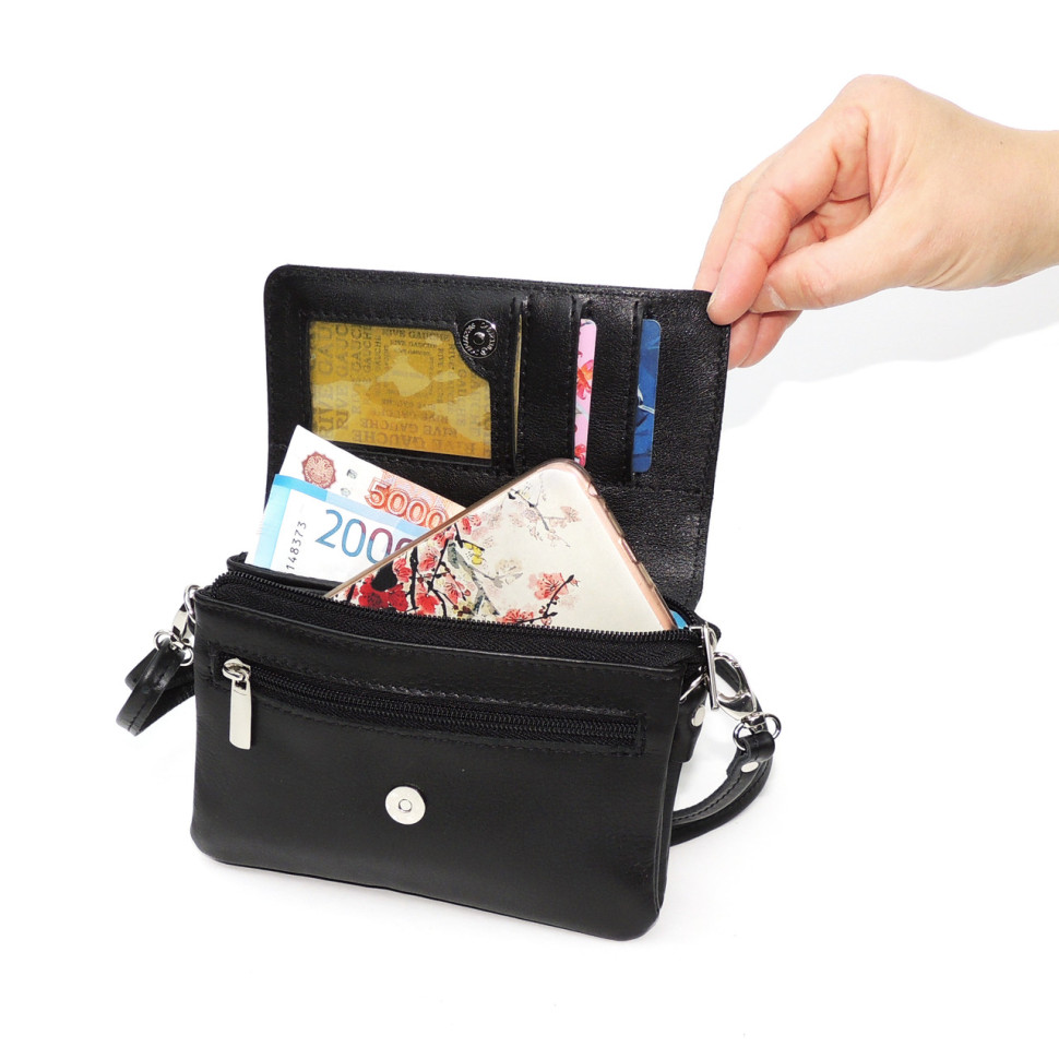 Женская сумочка кошелёк Natalia Kalinovskaya «Агата» Птица черная Женская сумочка кошелёк Natalia Kalinovskaya «Агата» Птица черная