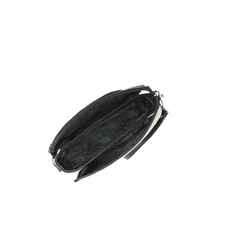 Сумка Оливи, 1141 черная/темно-бежевая/зеленая Сумка Оливи, 1141 черная/темно-бежевая/зеленая