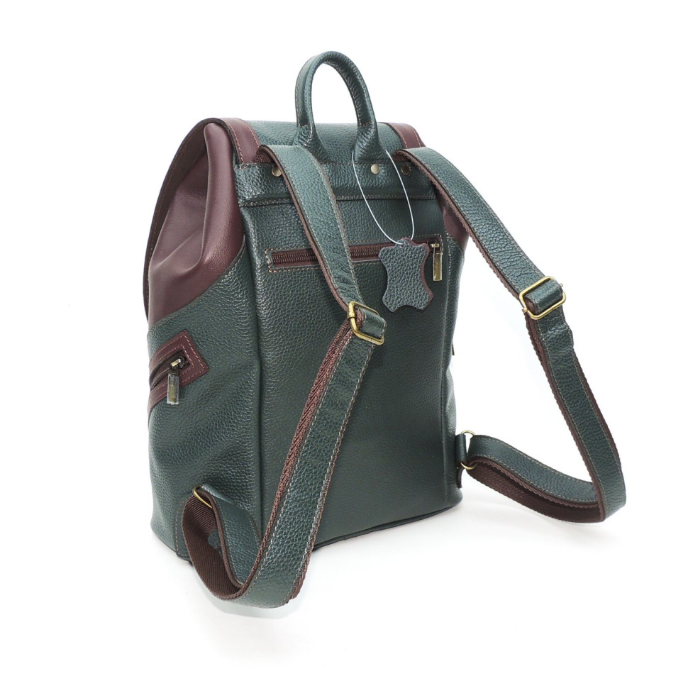 Рюкзак женский Natalia Kalinovskaya, "Дженис" зеленый/бордо Рюкзак женский Natalia Kalinovskaya, "Дженис" зеленый/бордо