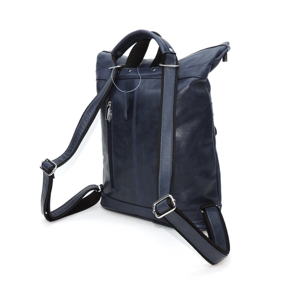 Кожаная сумка-рюкзак Natalia Kalinovskaya "Альто" синяя Кожаная сумка-рюкзак Natalia Kalinovskaya "Альто" синяя