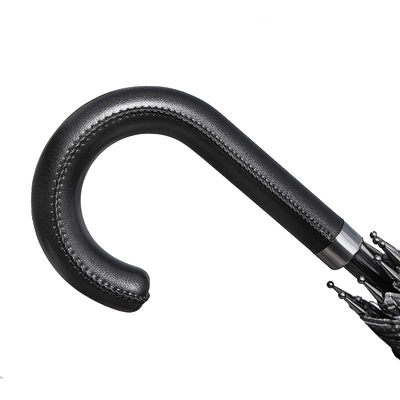 Зонт-трость мужской Три Слона 2775, 8 спиц, ручка крюк кожа Зонт-трость мужской Три Слона 2775, 8 спиц, ручка крюк кожа