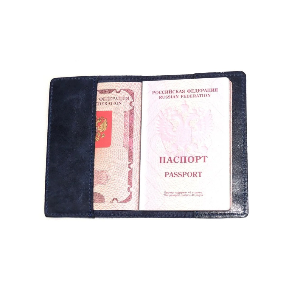 Обложка для паспорта Natalia Kalinovskaya Отг-66 тигр синяя