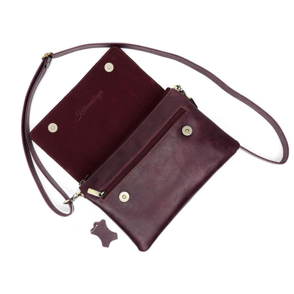 Женская бордовая кожаная сумка Natalia Kalinovskaya «Альда» Женская бордовая кожаная сумка Natalia Kalinovskaya «Альда»