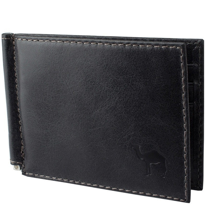 Зажим для денег Dimanche Camel 889/M черный, с отделением для мелочи Зажим для денег Dimanche Camel 889/M черный, с отделением для мелочи