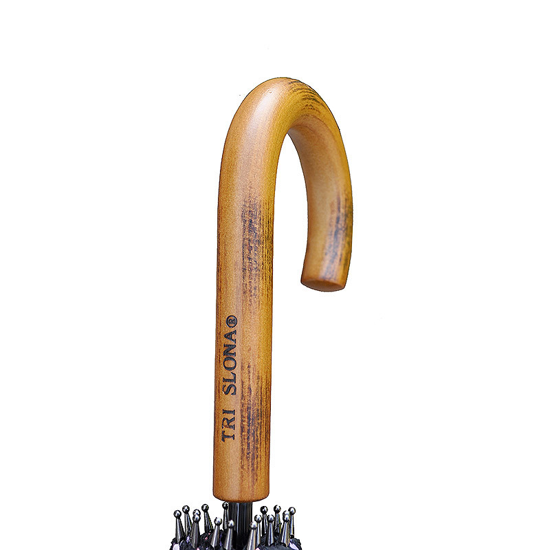 Зонт-трость Три Слона 2110 тёмно-розовый/серый, полуавтомат, 16 спиц Зонт-трость Три Слона 2110 тёмно-розовый/серый, полуавтомат, 16 спиц