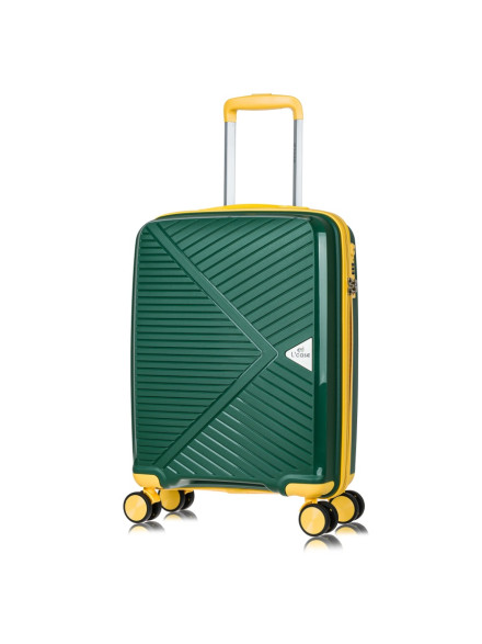Чемодан L'Case, Lyon без расширения тёмно-зелёный